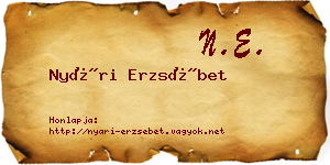 Nyári Erzsébet névjegykártya